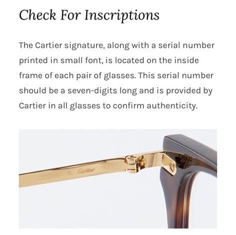 cartier serial number check glasses|check cartier serial number online.